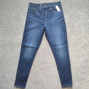 NWT 27 4 BR Premium Denim High Rise Skinny Mid Wash Ankle Length Jeans NEW